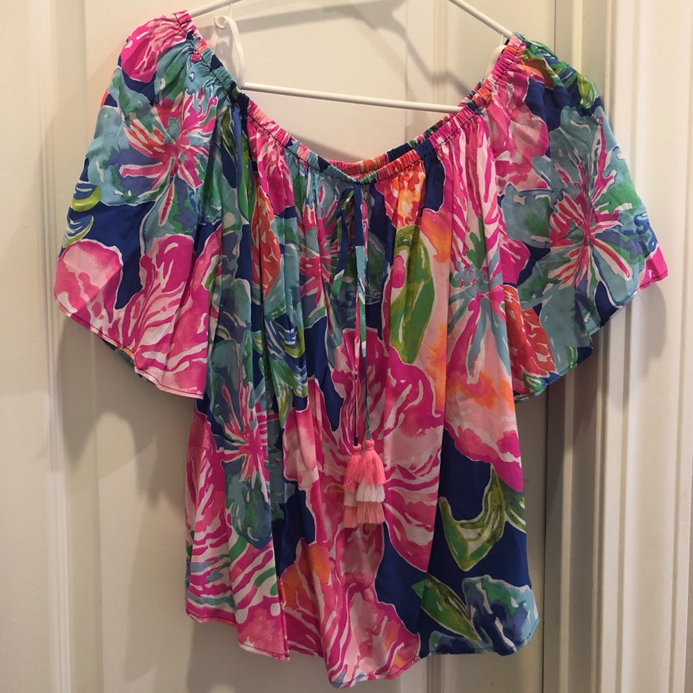 Lilly Pulitzer off-the-shoulder top. NWT
